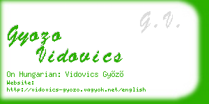 gyozo vidovics business card